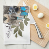 Schnauzer en Butterflies giften en kleding Theedoek (Quarter Fold)