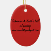 Schnauzer- en kerstversiering van de kerstnamenlij keramisch ornament (Achterkant)