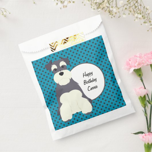 Schnauzer en Polka Dots Bedankzakje (Gezegeld)