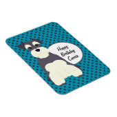 Schnauzer en Polka Dots Birthday Magneet (Rechterzijde)