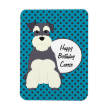 Schnauzer en Polka Dots Birthday