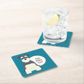 Schnauzer en Polka Dots  Kartonnen Onderzetters (Insitu)