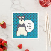 Schnauzer en Polka Dots  Servet (Insitu)