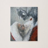 Schnauzer en Santa Claus Pet Dog Art Puzzle Legpuzzel (Verticaal)
