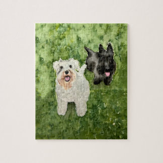 Schnauzer en Scottie Legpuzzel