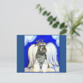 SCHNAUZER ENGEL BRIEFKAART (Staand voorkant)