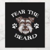 Schnauzer Fear Beard Wijn Etiket (Enkel label)