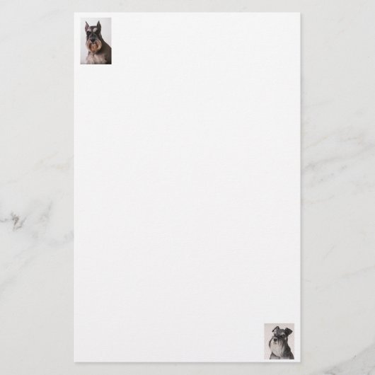 Schnauzer Felt Paper Briefpapier (Voorkant)