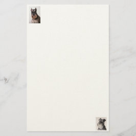 Schnauzer Felt Paper Briefpapier