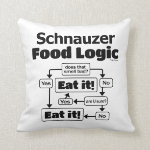 Schnauzer Food Logic Kussen