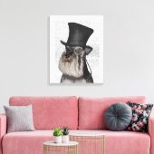 Schnauzer, Formele hond en Pet Canvas Afdruk (Insitu (Woonkamer))