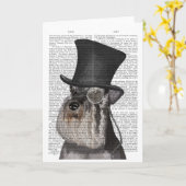 Schnauzer, Formele hond en Pet Kaart (Gele Bloem)