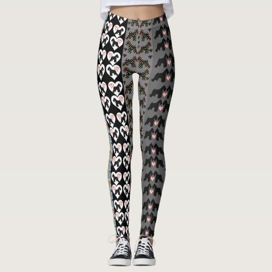 Schnauzer Fun Leggings (Voorkant)