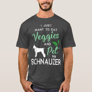 Schnauzer Funny Vegan Hondenliefhebber Eigenaar Xm T-shirt