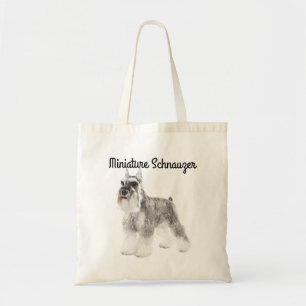 Schnauzer geïllustreerde Canvas tas