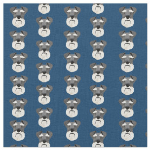 Schnauzer gezichten hond blauw stof