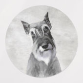 Schnauzer (Giant) - Cute Original Dog Art Labels (Design 2)