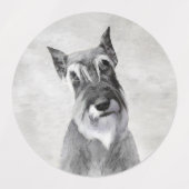 Schnauzer (Giant) - Cute Original Dog Art Labels (Design 1)
