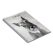 Schnauzer (Giant) - Cute Original Dog Art Notitieboek (Rechterzijde)