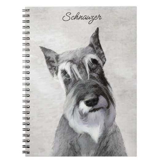 Schnauzer (Giant) - Cute Original Dog Art Notitieboek (Voorkant)