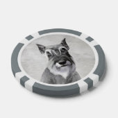 Schnauzer (Giant) - Cute Original Dog Art Poker Chips (Enkel)