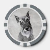 Schnauzer (Giant) - Cute Original Dog Art Poker Chips (Voorkant)