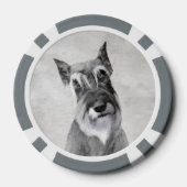 Schnauzer (Giant) - Cute Original Dog Art Poker Chips (Achterkant)