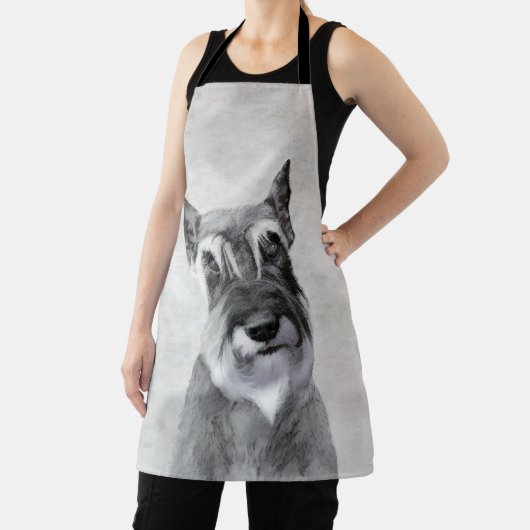 Schnauzer (Giant) - Cute Original Dog Art Schort (Insitu)