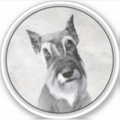 Schnauzer (Giant) - Cute Original Dog Art Sticker (Voorkant)