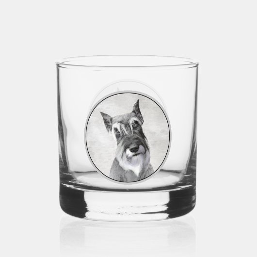 Schnauzer (Giant) - Cute Original Dog Art Whisky Glas (Voorkant)