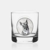 Schnauzer (Giant) - Cute Original Dog Art Whisky Glas (Achterkant)
