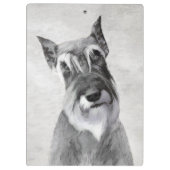 Schnauzer (Giant) schilderen - Dog Art Klembord (Achterkant)