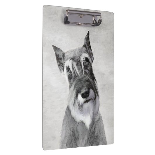 Schnauzer (Giant) schilderen - Dog Art Klembord (Rechts)