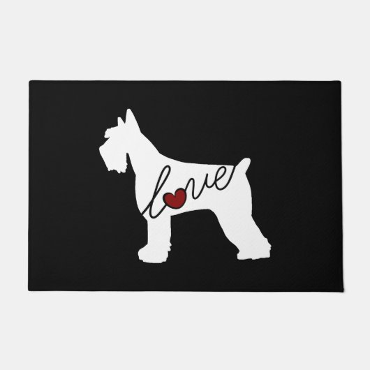 Schnauzer (Giant Schnauzer) Love Deurmat (Voorkant)
