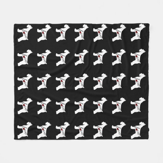 Schnauzer (Giant Schnauzer) Love Fleece Deken (Voorkant (Horizontaal))