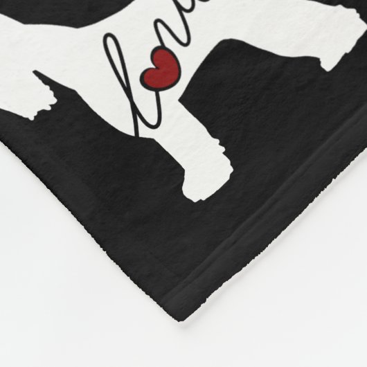 Schnauzer (Giant Schnauzer) Love Fleece Deken (Hoek)