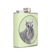 Schnauzer (Giant, Standard) schilderen - Dog Art Heupfles (Rechts)