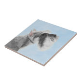 Schnauzer (Giant, Standard) schilderen - Dog Art Tegeltje (Zijkant)