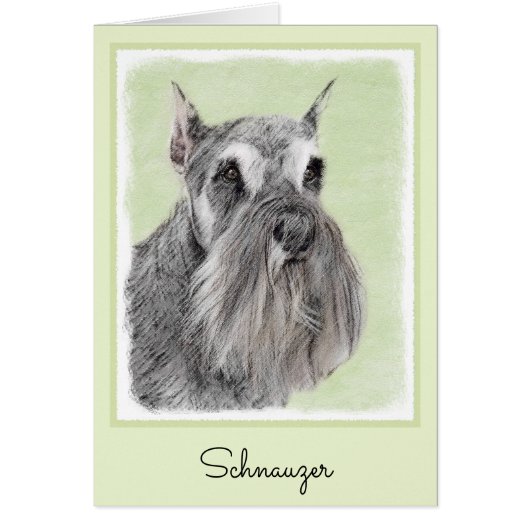 Schnauzer (Giant, Standard) Schnauzer - Dog Art (Voorkant)