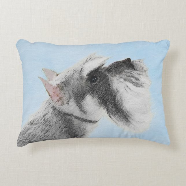 Schnauzer (Giant, Standard) Schnauzer - Dog Art Accent Kussen (Voorkant)