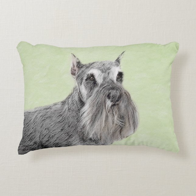 Schnauzer (Giant, Standard) Schnauzer - Dog Art Accent Kussen (Voorkant)