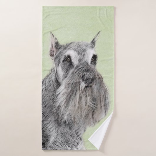Schnauzer (Giant, Standard) Schnauzer - Dog Art Bad Handdoek (Badhanddoek)