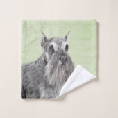 Schnauzer (Giant, Standard) Schnauzer - Dog Art Bad Handdoek (Wasdoekje)