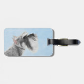 Schnauzer (Giant, Standard) Schnauzer - Dog Art Bagagelabel (Achterkant horizontaal)