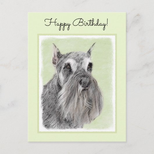 Schnauzer (Giant, Standard) Schnauzer - Dog Art Briefkaart (Voorkant)