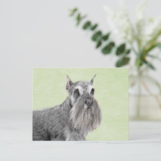 Schnauzer (Giant, Standard) Schnauzer - Dog Art Briefkaart (Staand voorkant)