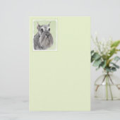 Schnauzer (Giant, Standard) Schnauzer - Dog Art Briefpapier (Staand voorkant)