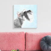 Schnauzer (Giant, Standard) Schnauzer - Dog Art Canvas Afdruk (Insitu (Woonkamer))