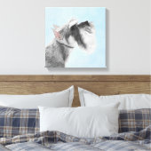 Schnauzer (Giant, Standard) Schnauzer - Dog Art Canvas Afdruk (Insitu (Slaapkamer))