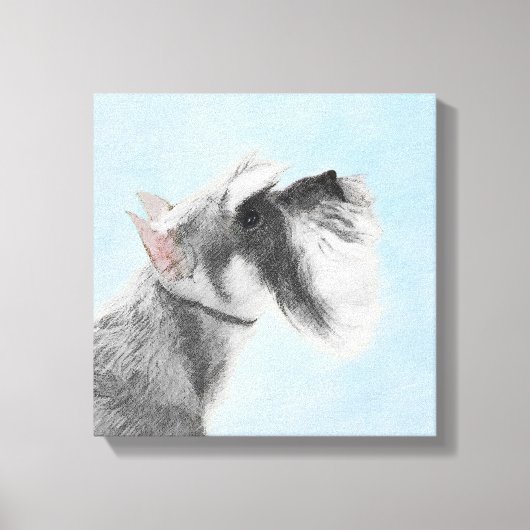 Schnauzer (Giant, Standard) Schnauzer - Dog Art Canvas Afdruk (Voorkant)